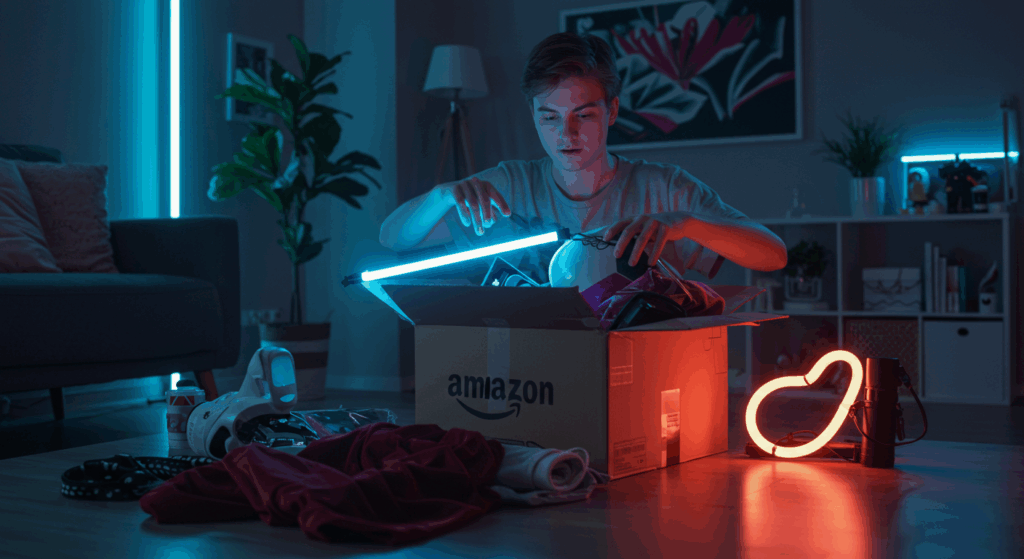 Shopper unboxing Amazon Haul 2025
