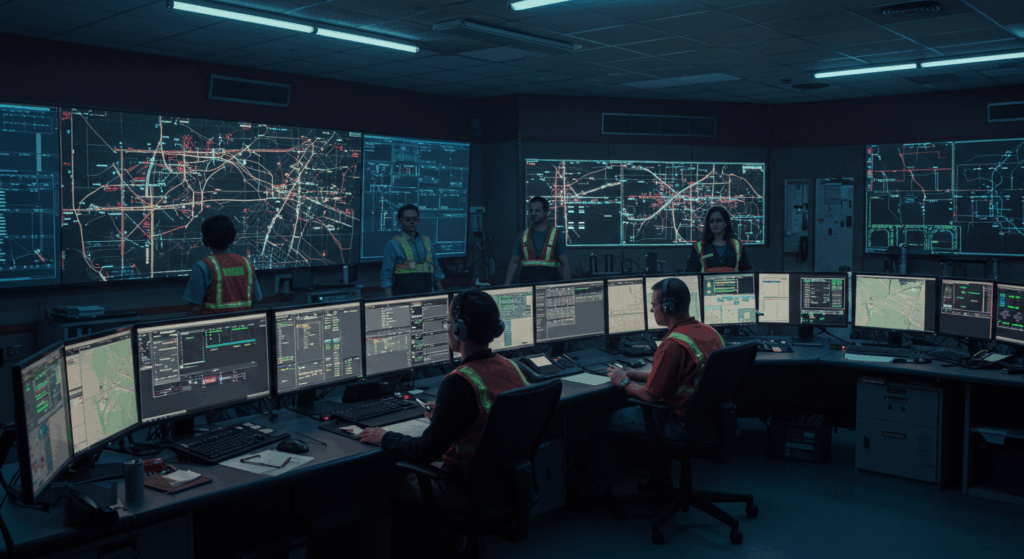 Recovery efforts for Pittsburgh power outage 2025 in control room