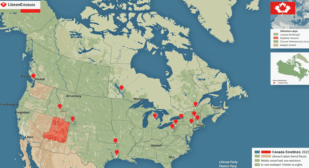 Canada Election Results 2025 Map with Liberal Party Wins