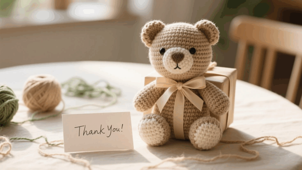 Amigurumi bear gift, showcasing the heartfelt appeal of 2025 crafts