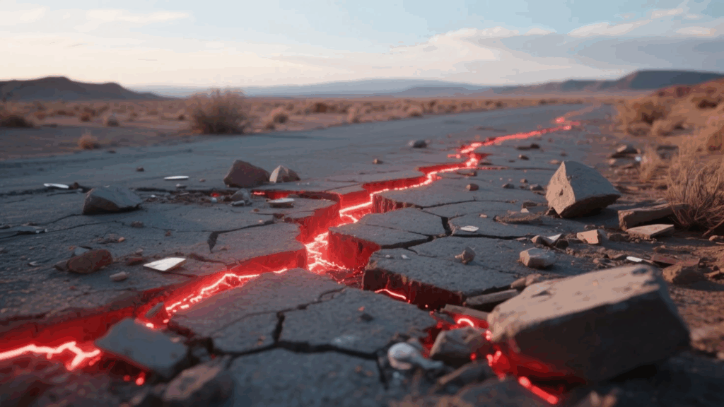 Texas earthquake cracks ground in 2025