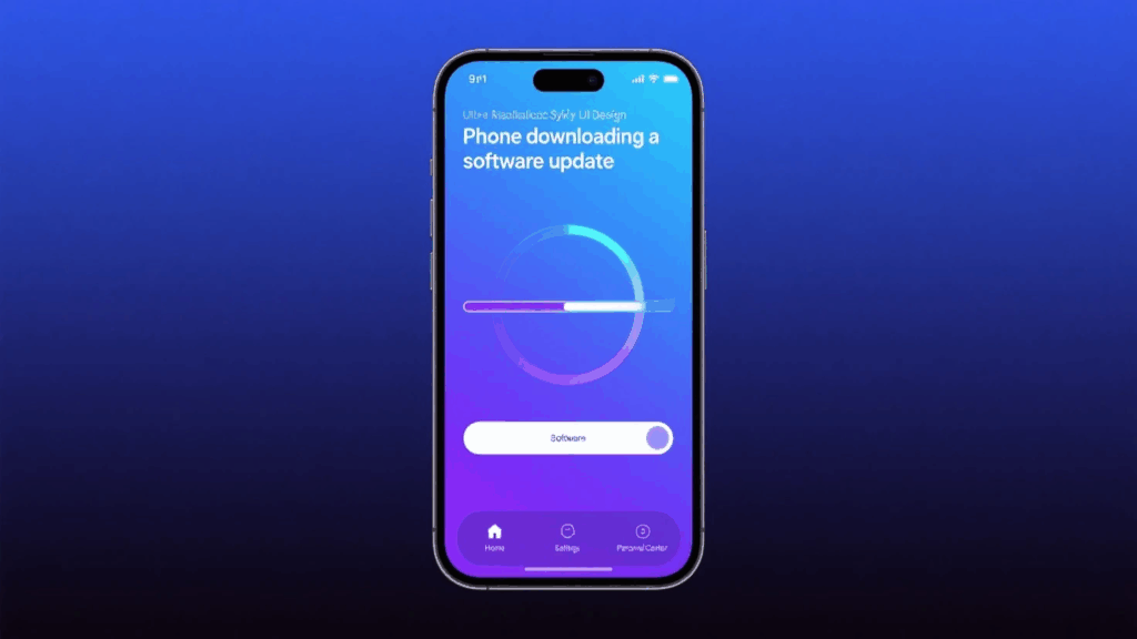 Phone downloading a software update to speed up phone.