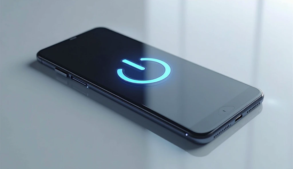 Phone restarting to speed up phone with a glowing power button