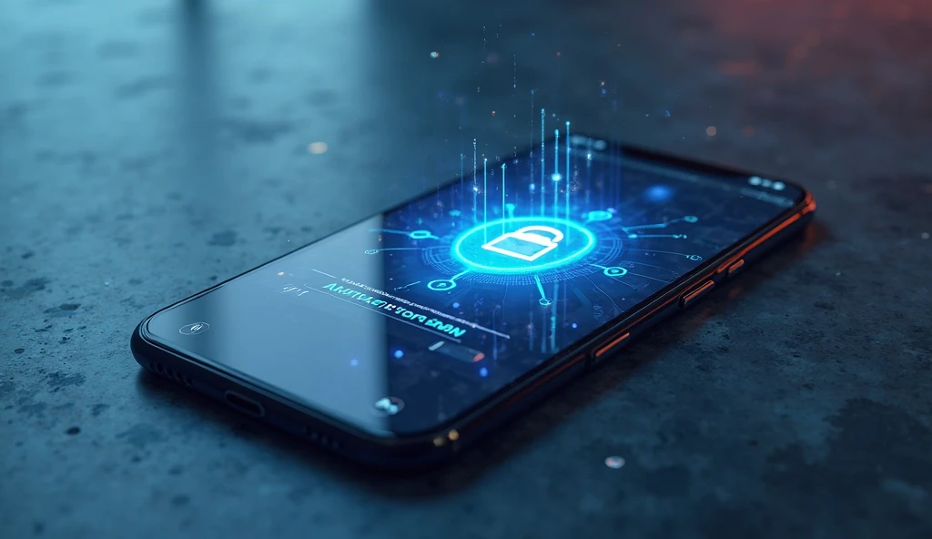 Phone running antivirus scan to speed up phone.
