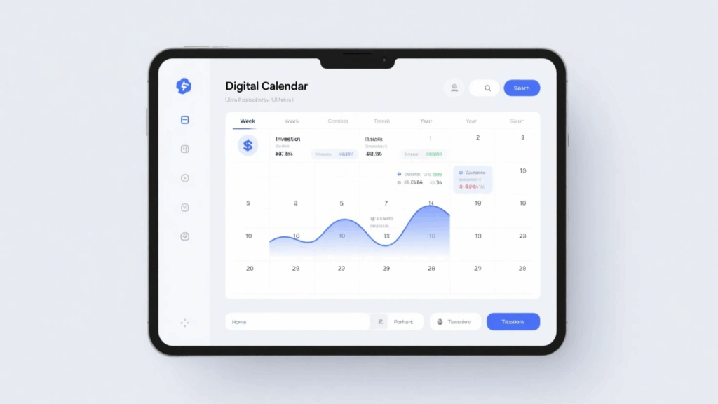 Calendar showing DCA strategy for crypto guide for beginners.