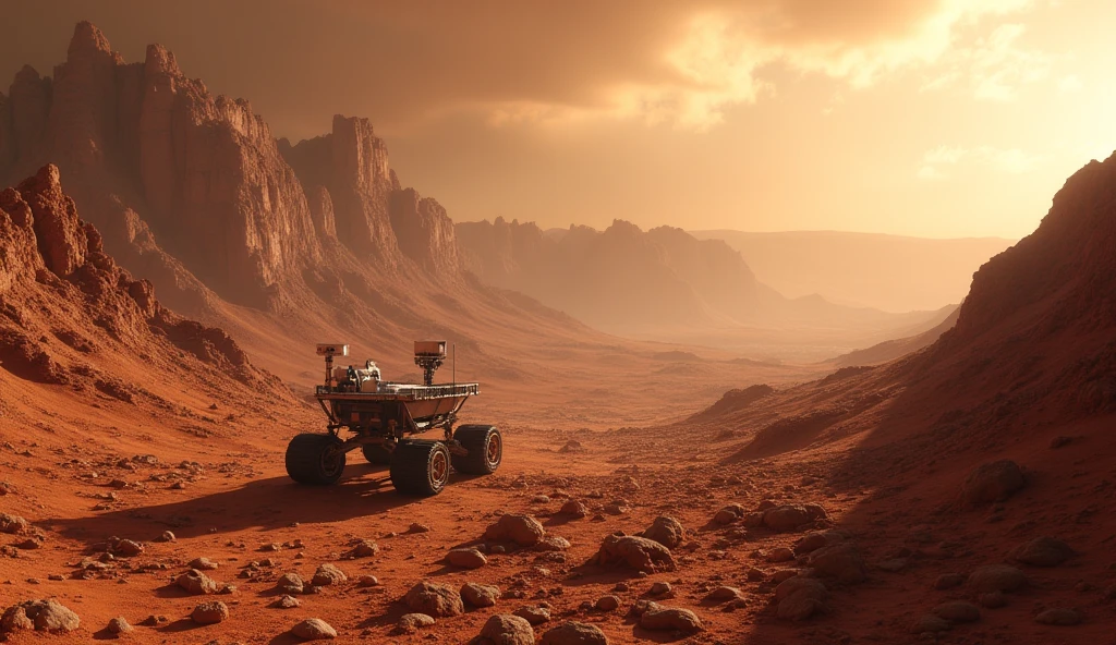 Curiosity rover with carbonates for Mars discoveries.