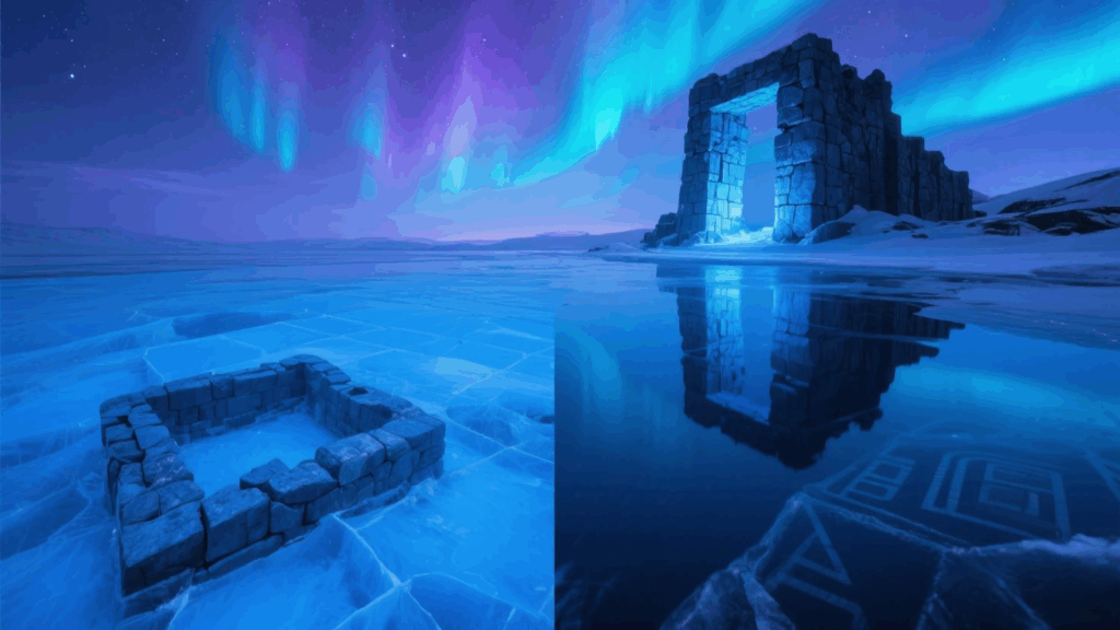 Subglacial ruins for ancient civilizations section.