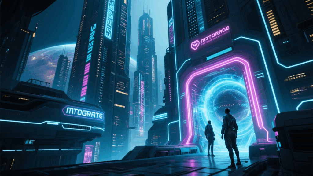 Quantum city for humanity’s future section.