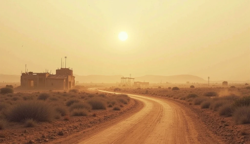 Rural road in Mali, a dangerous place with terrorism and political instability.