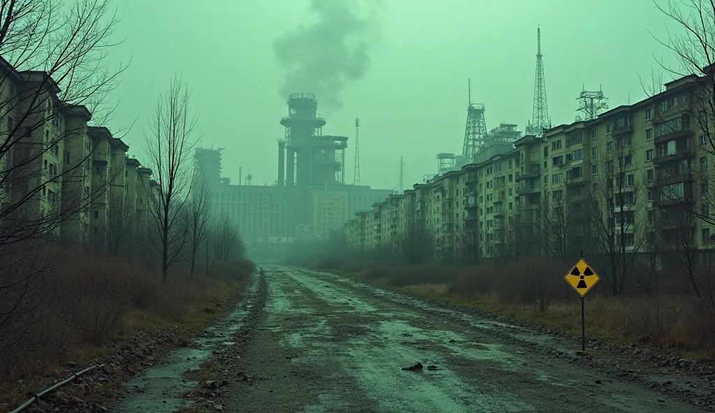 Abandoned Pripyat in the Chernobyl Exclusion Zone, a dangerous place due to high radiation.