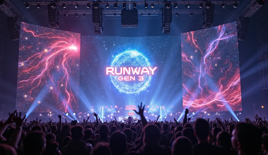 Live concert with AI-generated visuals, tying to Runway Gen-3’s 2025 music video trend.