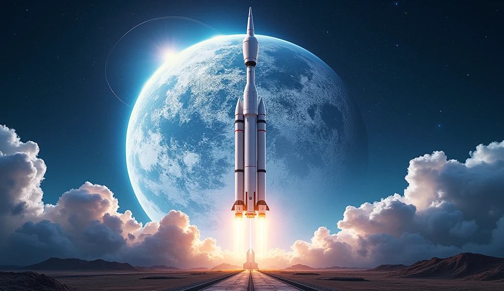 Artemis vs. Long March 9, reflecting the 2025 global space race for China Lunar Base.