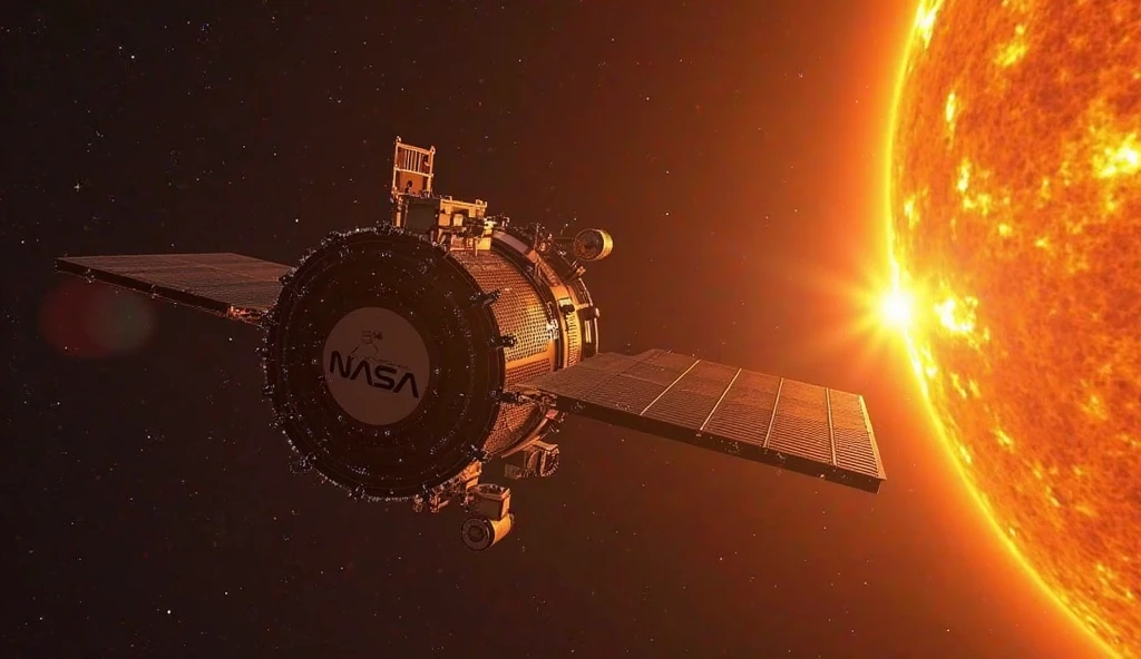 NASA’s Solar Dynamics Observatory monitoring a solar flare, highlighting the NASA solar flare 2025 efforts.