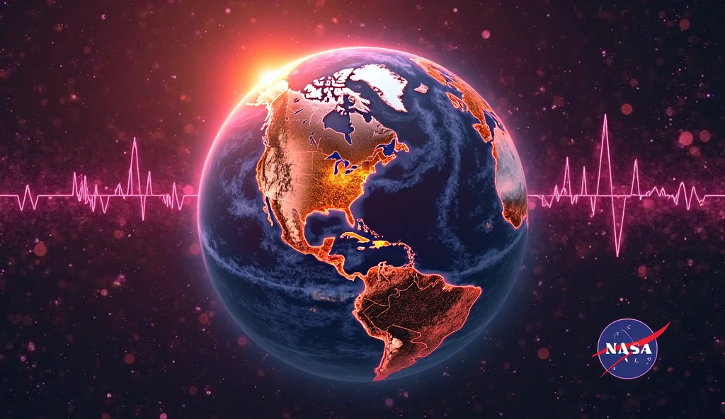 Earth map showing radio blackouts from a solar flare, tracked by NASA for the NASA solar flare 2025 report.