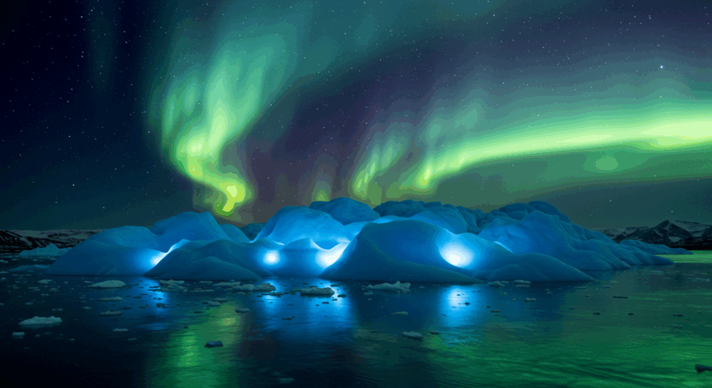 Blue ice glacier for blue ice gateway section.