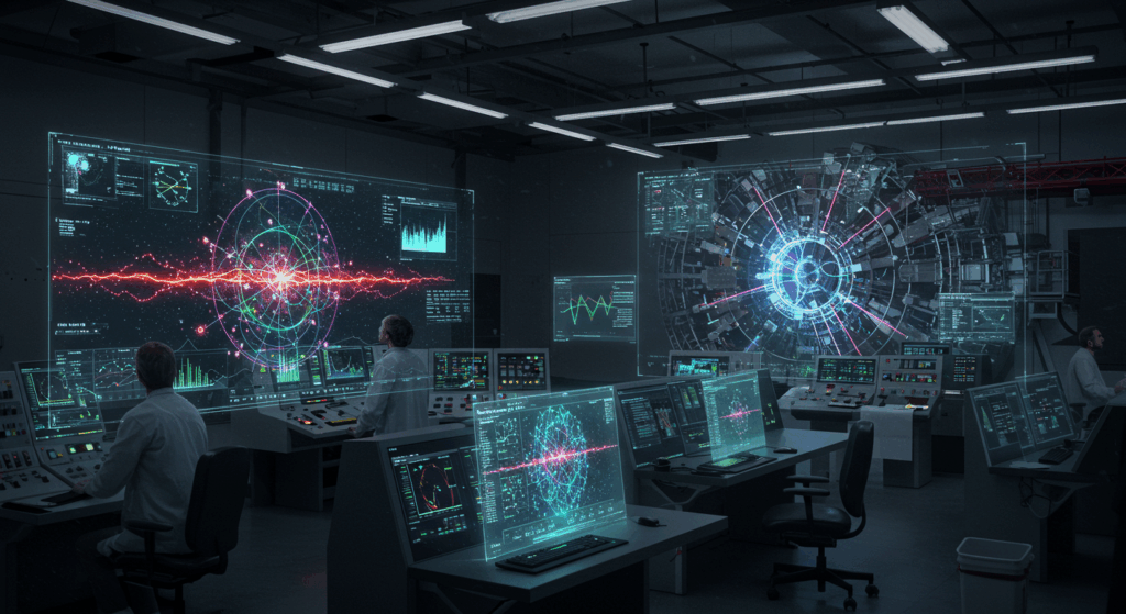 CERN control room for quantum breakthroughs section.