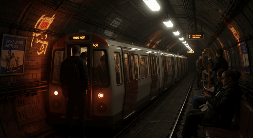 Jubilee line train stalled for TfL outage.