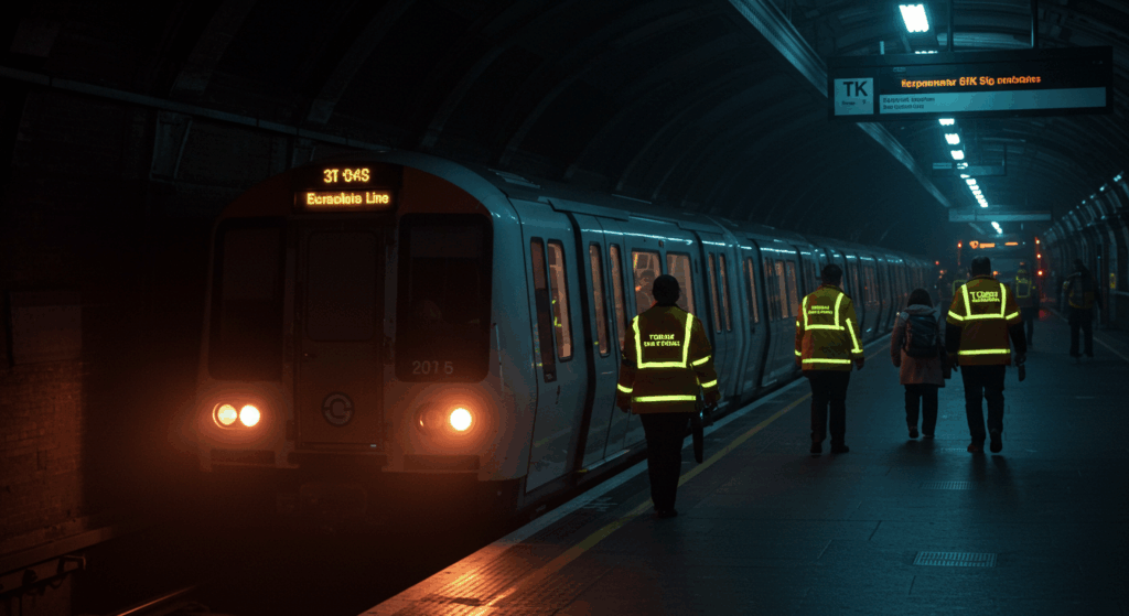 Elizabeth line evacuation for TfL power outage.