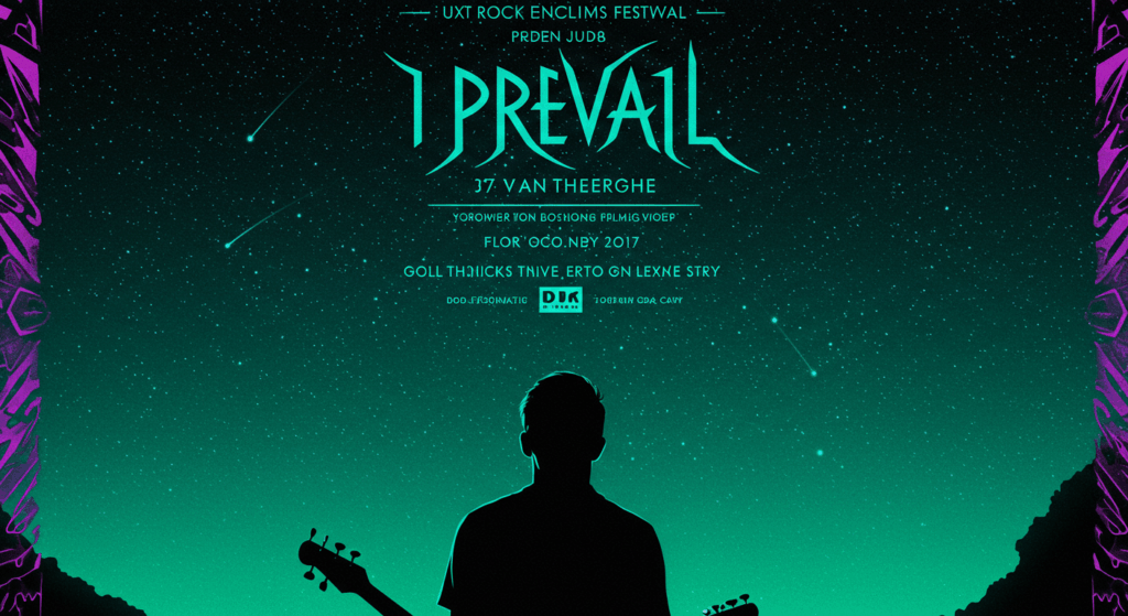 UK rock festival poster with I Prevail’s logo, hinting at the band’s future post-Burkheiser.