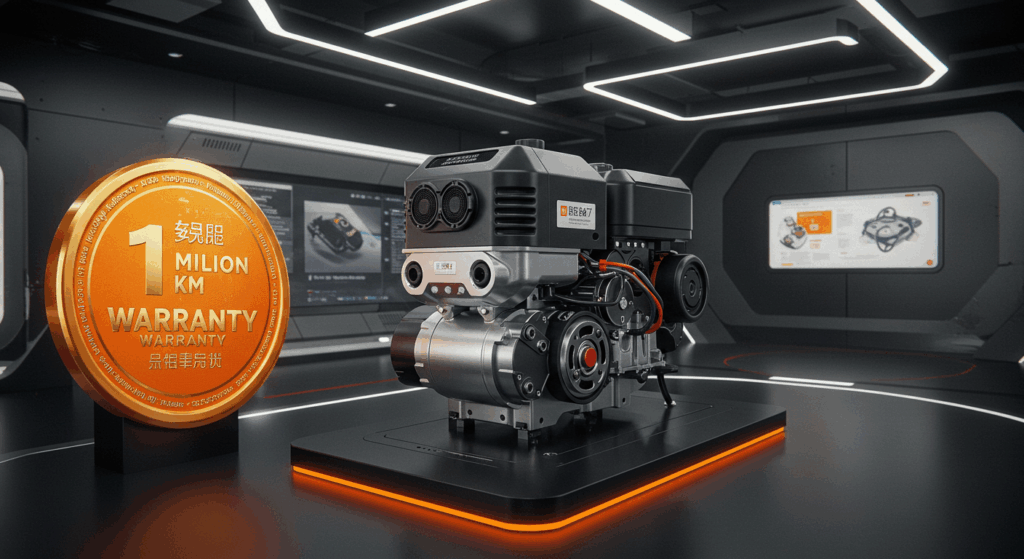 Photorealistic Xiaomi SU7 motor with 1 million km warranty for electric car and Xiaomi SU7.

