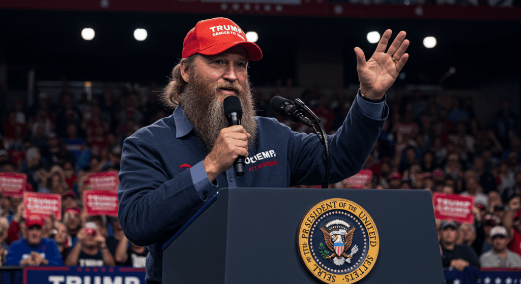 Phil at Trump rally for Phil Robertson passed away news.