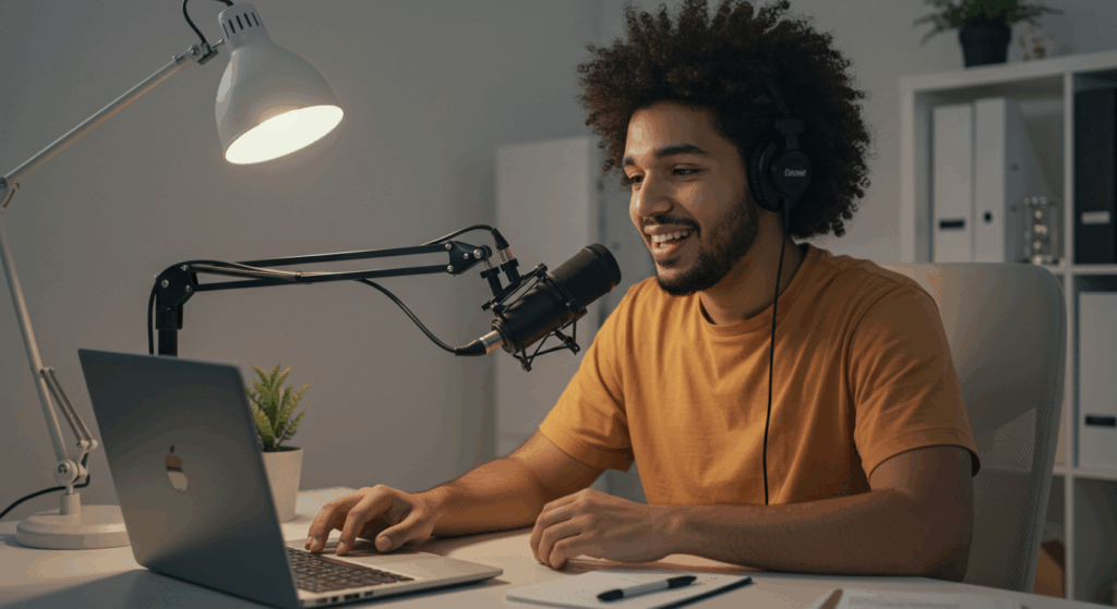  Creator hosting live Q&A for YouTube engagement trends.


