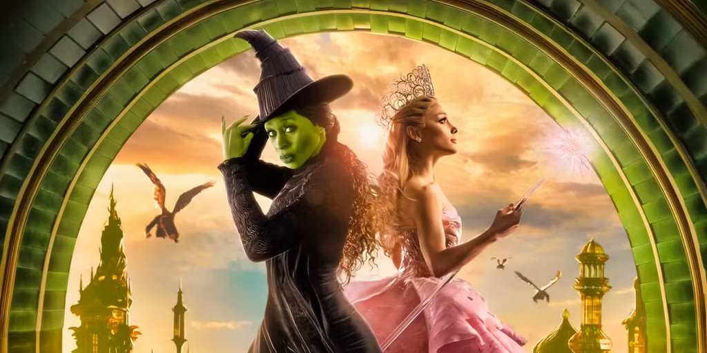 Cynthia Erivo as Elphaba in Wicked: For Good, soaring with magical charm.