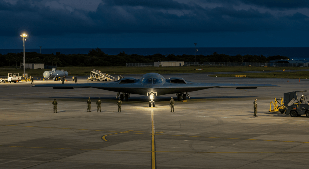 B-2 stealth bomber at Guam’s Andersen Air Force Base 2025