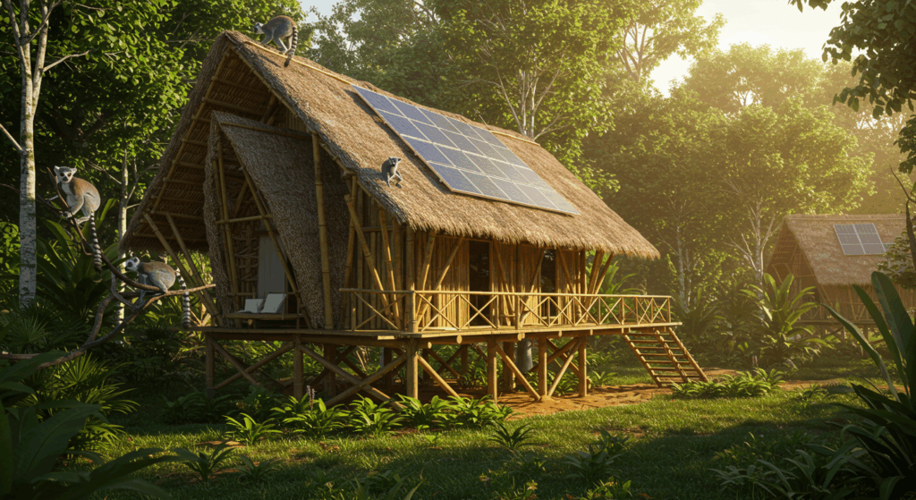 futuristic eco-lodge in Madagascar’s rainforest